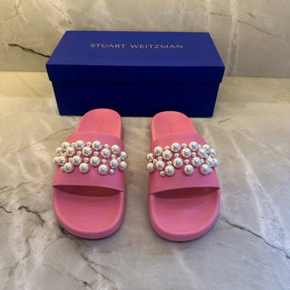 Stuart Weitzman Goldie Pool Slide - Picture 2 of 7